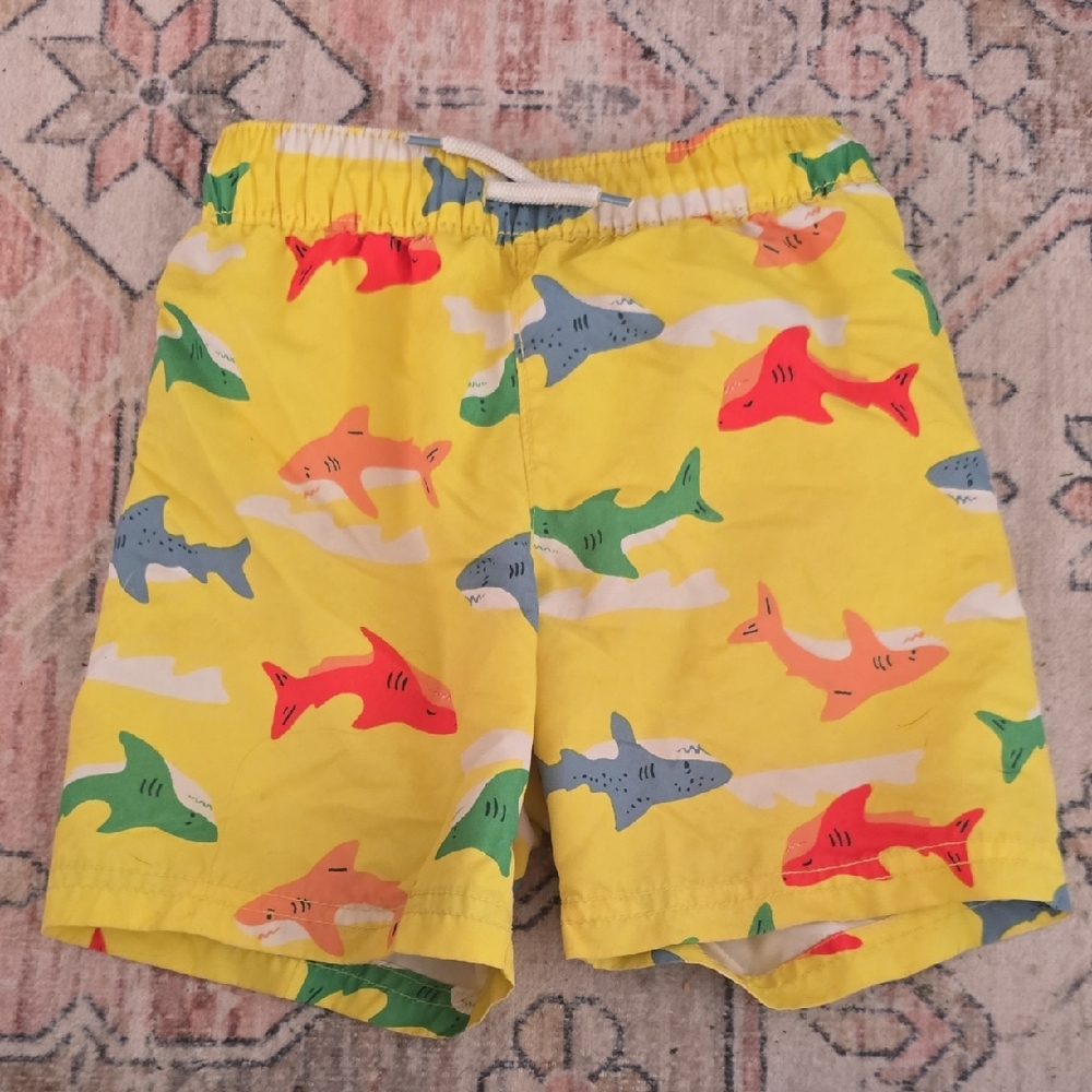 Old Navy 4T Yellow Shark Print Swim Trunks